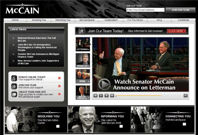 John McCain Website Review