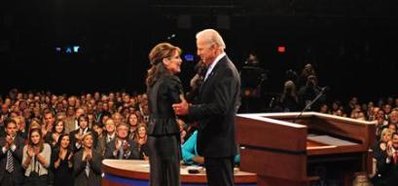 Palin and Biden meet for the debate.