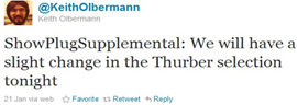 Twitter - @Keith Olbermann- ShowPlugSupplemental- We w ...
