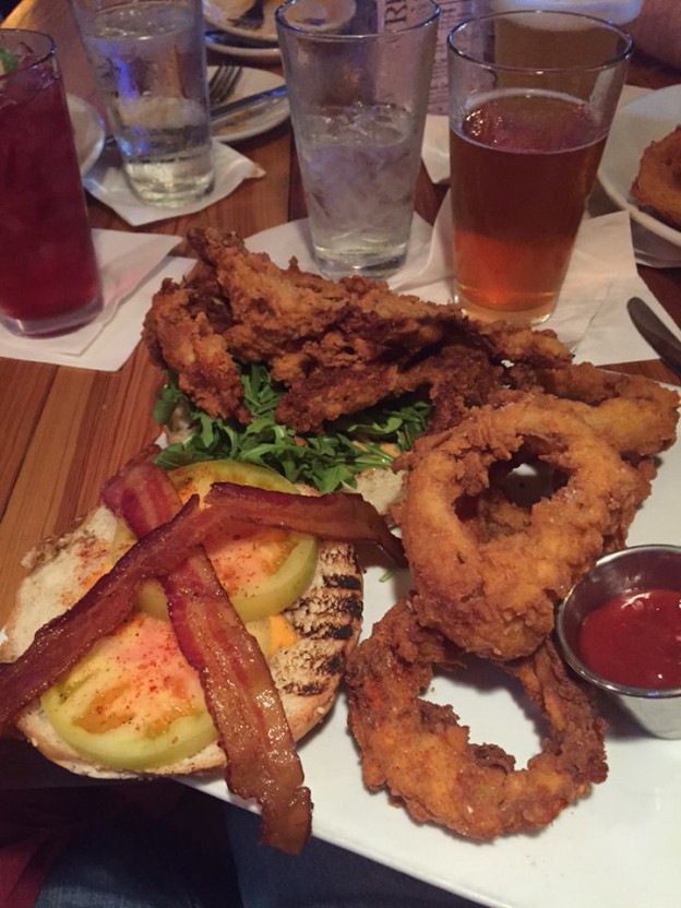 Fried crab BLT at St Lawrence in New Orleans